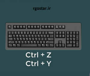 کلید های ترکیبی Ctrl+z , Ctrl+y